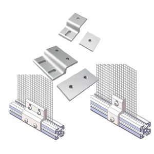 Z-Shaped 2040 2020 4040 4080 Aluminum Profile Connector Custom Adjustable Bracket with <strong>Oblong</strong> <strong>Hole</strong> for Glass Panel Fixing - Product Image 3