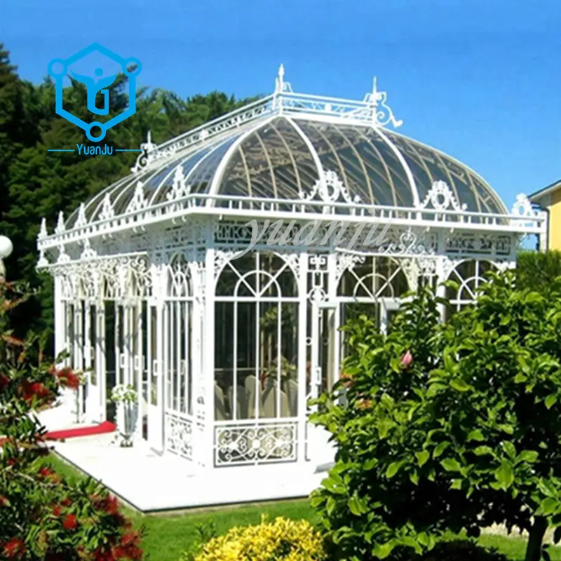 Gazebo jardim de ferro forjado ao ar livre, grande pílulas de metal jardim para venda