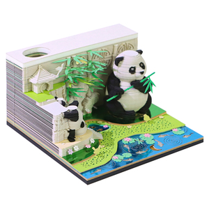 Bloc de notas de estilo Panda de papel único 3D Artículo promocional para aliviar el estrés para regalo - Product Image 1