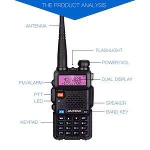 BAOFENG UV5R Long Range Ham Radio FM Transceptor baofeng UV 5R 5W UHF/VHF Walkie Talkie de doble banda - Product Image 2