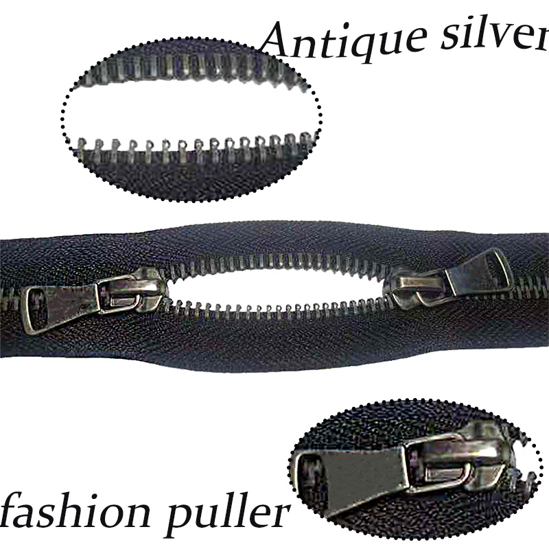 Cinta negra + Dientes de plata antiguos