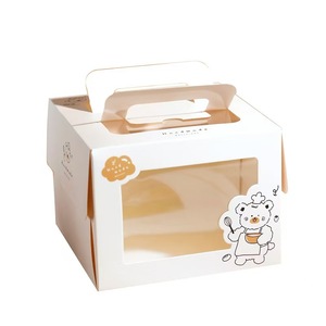Şeffaf pencereler ile özelleştirilmiş kare kek kutuları geri dönüşümlü s Cupcake konteyner gıda ambalaj kabartmalı özellikleri için - Product Image 6