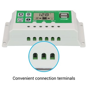 New 10 20 <strong>30a</strong> Lithium Iron Lifepo4 Battery Charger Regulators Stabilizers 12V 24V Auto Dual USB <strong>PWM</strong> Solar Charge <strong>Controller</strong> - Product Image 3