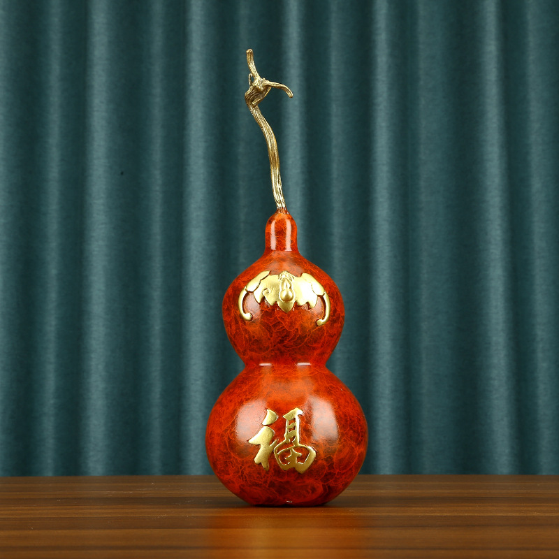 Colored copper double-blessing gourd (base not included)
