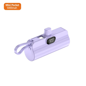 เครื่องชาร์จมินิแคปซูลจอแสดงผลดิจิตอลพาวเวอร์แบงค์2500mAh 5000mAh Type-C มินิแคปซูลสำรอง4500Ah bateria 2025 - Product Image 1