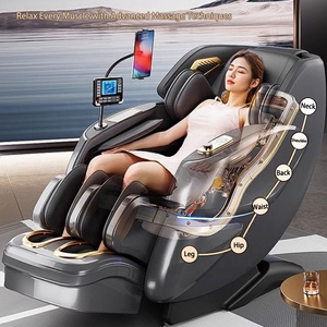 Premium Massage stuhl Advanced 6 Auto-Programme Shiatsu Yoga Stretching Massage stuhl mit Chromotherapie-Beleuchtung