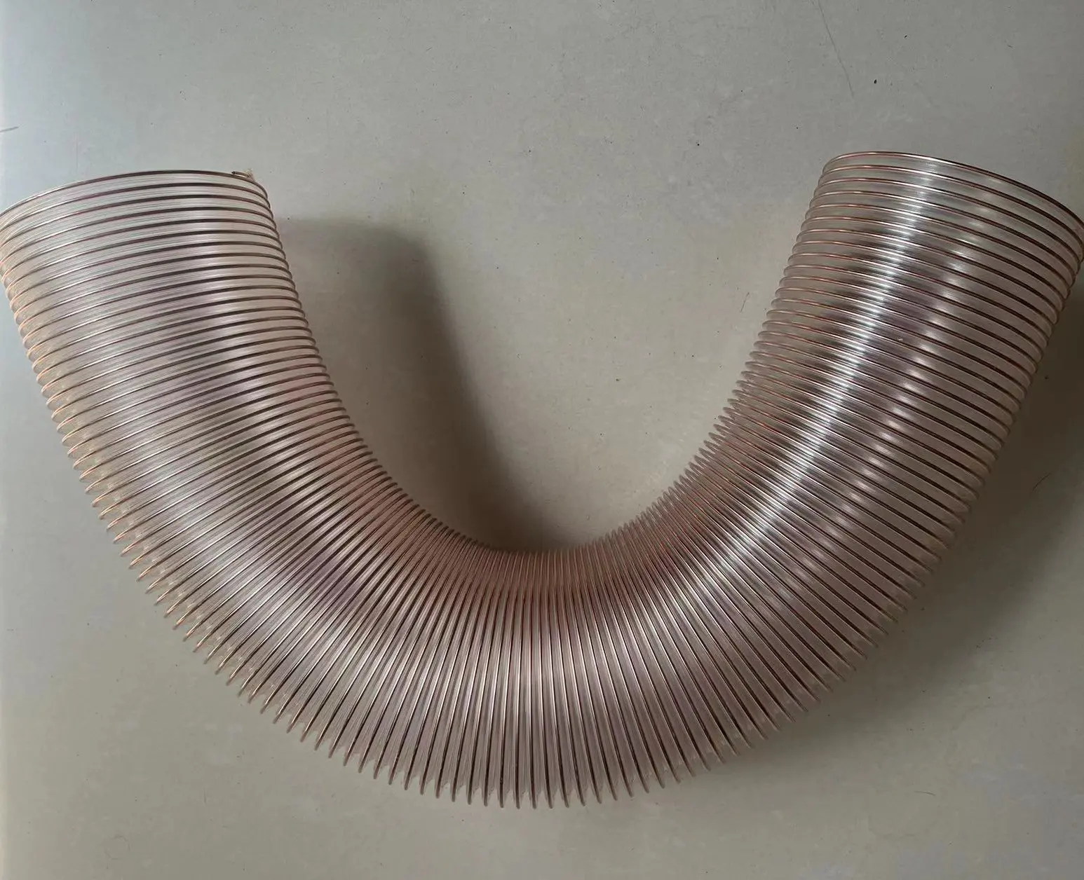 Mangueira de fio de cobre flexível, fornecedor da china 25mm-600mm, fio de cobre, mangueira espiral pu transparente para máquina de corte cnc