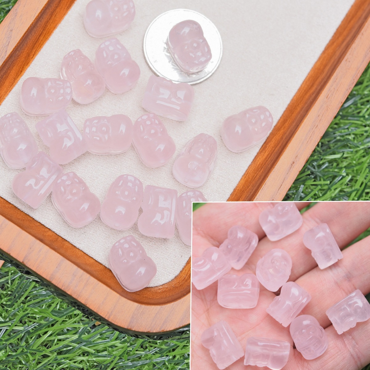 14 pixiu en quartz rose