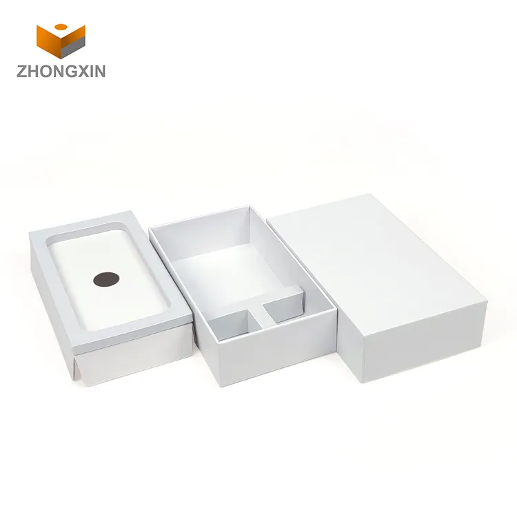Un guichet unique personnalisé blanc de téléphone portable en carton boîtes d'emballage en papier à vendre
