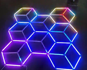 HanYin fabbrica personalizzazione Versatile RGB esagonale luce a Led per luci da discoteca