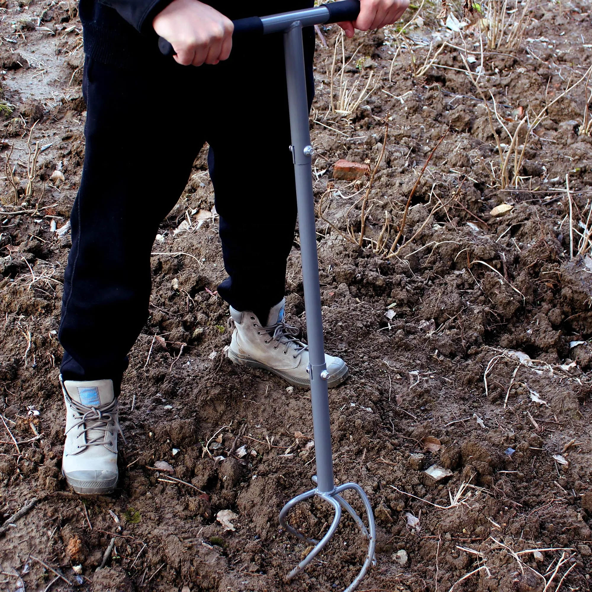 Coltivatore da giardino in acciaio rimovibile motozappa a mano e coltivatori manuale