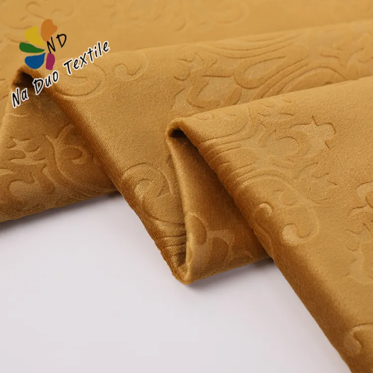 Factory guangzhou microfiber fabric, velvet fleece fabric for sofa