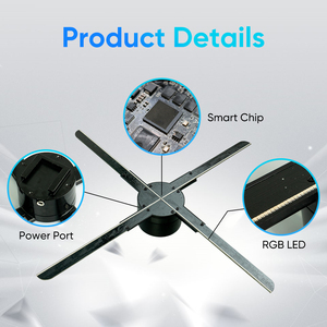 LED WiFi fan holografik reklam makinesi ultra yüksek yoğunluklu dönen görüntü hologram 3d led fan - Product Image 2