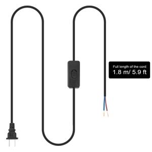 สายไฟง่าม6ฟุตพร้อมปลั๊กแม่พิมพ์ปลายลอกพร้อมสายไฟ110-220V พร้อมชุดสายไฟแบบปลั๊กและสวิตช์ไฟ - Product Image 3