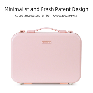 专业双层化妆盒带发光二极管灯低价黄金化妆盒带镜子 - Product Image 5