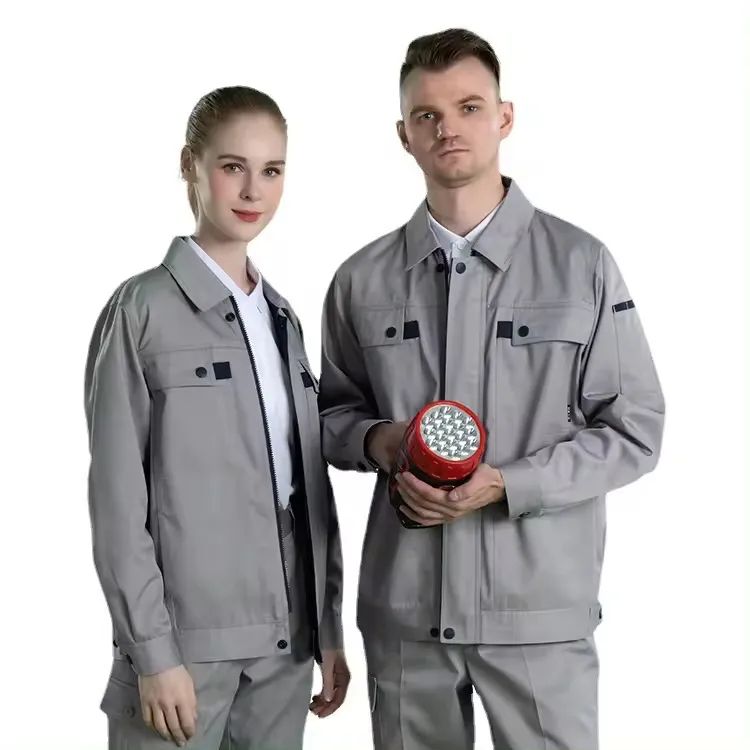 Roupa de trabalho unisex respirável de algodão para empresa, uniforme de trabalho de soldagem e reparo de automóveis de fábrica