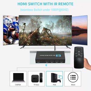 HG çoklu görüntüleyici 4x1 Quad ekran gerçek zamanlı çoklu görüntüleyici 4 in 1 kesintisiz HD MI Switcher uzaktan kumanda ile kontrol - Product Image 6