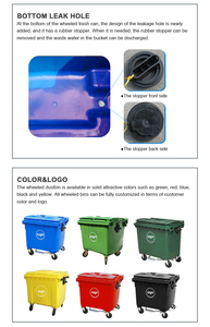 Gana satılık <span class=keywords><strong>1100L</strong></span> büyük çöp konteynerleri çöp kovası tekerlekli plastik çöp kutusu - Product Image 4