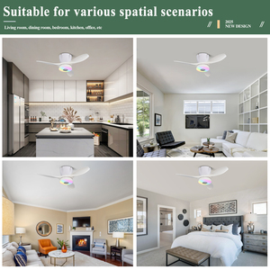 Intelligent Dimming Home E27 Bulb Moving Head Ceiling <strong>Led</strong> Fan Light 360 Rotating Emitting Remote Control Modern <strong>LED</strong> Ceiling Fan - Product Image 4