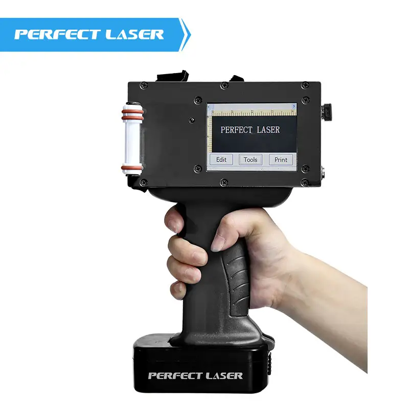 Perfect Laser-Pequeña producción Fecha de caducidad Botella Cable de papel de plástico Handy Mini Handheld Inkjet Printer Box