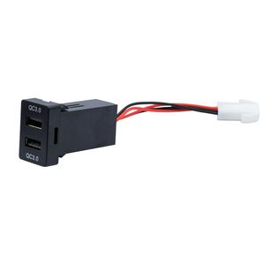 DC 12 V 24 V 2 Port USB araç çift kişilik priz adaptörü çift QC 3.0 hızlı şarj cihazı oto araba - Product Image 2