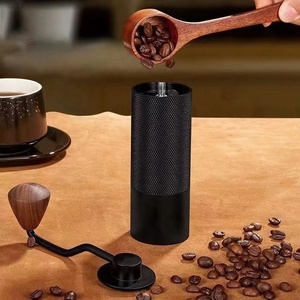 高品质定制便携式浓缩铝合金豆磨机可调手动咖啡豆研磨机 - Product Image 4