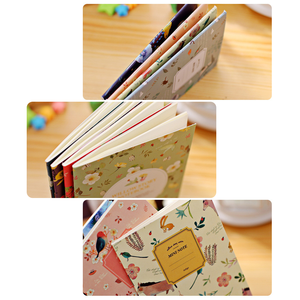 <strong>Custom</strong> <strong>Printed</strong> A7 Student <strong>Notebook</strong> with Floral Bird <strong>Design</strong> Portable <strong>Natural</strong> Paper Cover Saddle Stitching Binding Blank Notepad - Product Image 3