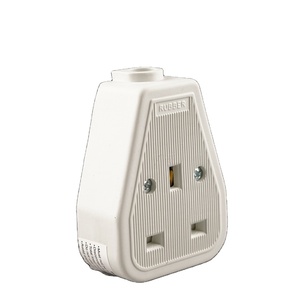 Factory Unfused 13A Single Rubber Plug and <strong>Trailing</strong> <strong>Socket</strong> - Product Image 1