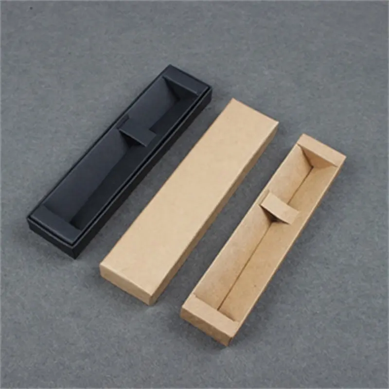 Kotak pena hitam kustom kotak presentasi pena kotak kertas kemasan kotak hadiah untuk kotak pena