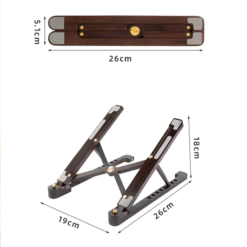 Walnoot Palissander Beuken Zwart Met 8 Niveaus Verstelbare Hoogte Handgemaakte Houder Tekening Leesstandaard Houten Ambachtelijke Laptop Stander