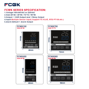 FCWK702 72 * 72mm自動チューニングピッドテンプコントローラーSsr + リレー出力0.5% 精度OEMおよびODMをサポート - Product Image 4