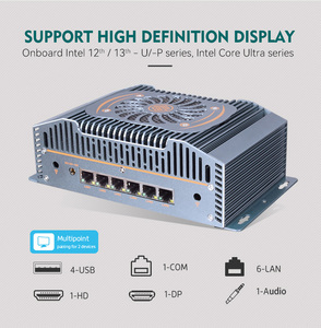 6 LAN Intel Core Ultra I5-125H I7-155H Netzwerks icherheit Industrielle Computer box DDR5 X86 Router Pfsense Firewall Mini PC - Product Image 3