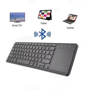 Personalizado ergonómico Delgado QWERTY Negro Clavier BT Teclado inalámbrico Ratón Touchpad Teclado con panel táctil - Product Image 5