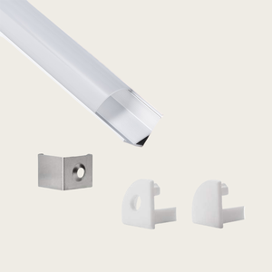 LEDリニアストリップライト用ヒートシンク付き45度コーナーアルミ押出LEDプロファイル - Product Image 1
