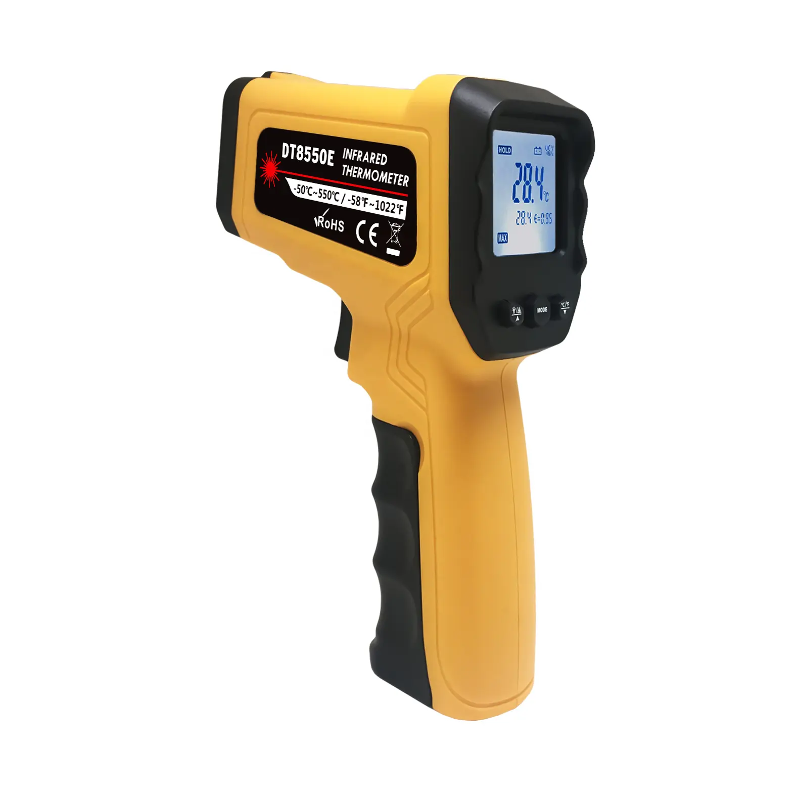 Realwayto-instrumentos de medición de alta temperatura, termómetro infrarrojo Digital con pistola láser IR para la industria