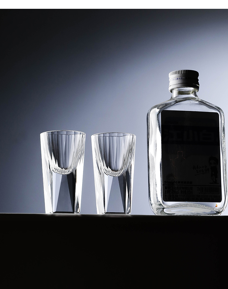 Creative diamond cut shot glasses high-end crystal spirit shot glass bullet glass