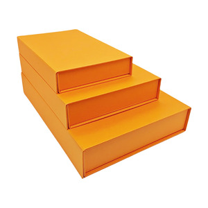 Đóng mở màu cam cao cấp bao bì Quà tặng hộp cứng nhắc an toàn khóa từ tính mạnh mẽ cấu trúc các tông vô trùng - Product Image 2