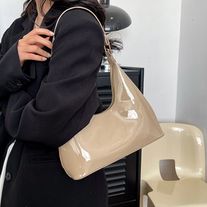 Bestella thanh lịch giản dị của Phụ nữ PU da ánh sáng tay nách túi thời trang mùa xuân với dây kéo di động đóng cửa Vai Túi - Product Image 5