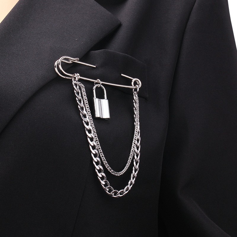Broche double couche de perles