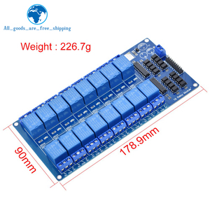 TZT 5V 12V 16 Channel <strong>Relay</strong> <strong>Module</strong> for <strong>arduino</strong> ARM PIC AVR DSP Electronic <strong>Relay</strong> Plate Belt optocoupler isolation - Product Image 2