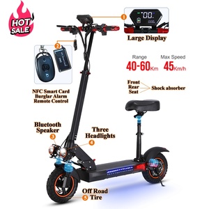 Yüksek maliyet performansı 800w 1000w yüksek hızlı elektrikli Scooter NFC akıllı anahtar hoparlör 10 inç Off Road elektrikli Scooter