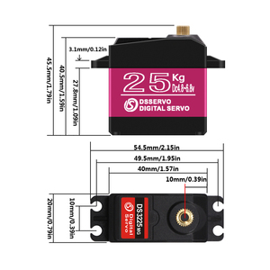 DSservo DS3225 dijital Servo 25KG yüksek tork Metal dişli su geçirmez Servo RC arabalar için/Robot/AGV endüstriyel otomasyon kontrolü - Product Image 4