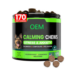 OEM 170 masticables suaves para aliviar la ansiedad y el estrés, golosinas para perros, sabor a carne de pato, soporte calmante de cáñamo, masticable para relajación de perros - Product Image 1