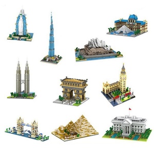 Dünya ünlü mimari yapı taşı oyuncak Dubai Burj Al arap serisi blok modeli DIY plastik Model oyuncak 3D bulmaca birleştirin - Product Image 3