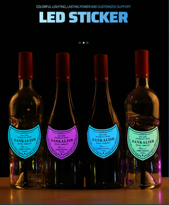 高品质辉光瓶贴纸发光Led瓶标签威士忌伏特加 - Product Image 4