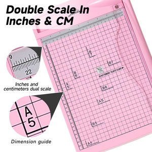 JIELISI Anpassbarer Hochleistungs-Papiers ch neider Pink Manueller Papiers ch neider Guillotine Desktop Craft Tools im Format A4 - Product Image 5