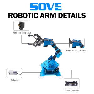 研削と溶接用の6軸とロボットコントローラーを備えたSOVE産業用ロボットアーム - Product Image 2