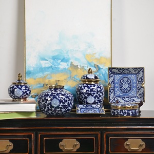 Antique Luxury Wholesale Blue and White Decorative Ceramic Ginger <strong>Jars</strong>
