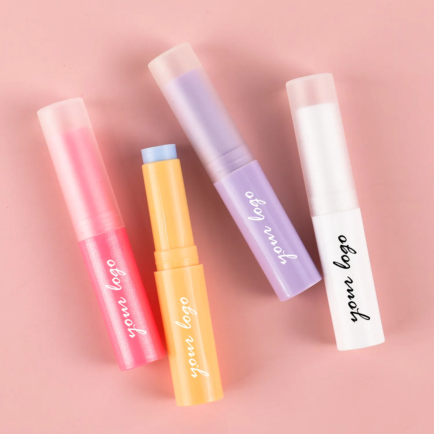 Logotipo personalizado fruta con sabor transparente bálsamo labial en barra hidratante chapstick bálsamo labial Etiqueta Privada bálsamo labial