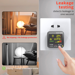 ZOYI-Probador de circuito de enchufe para la UE, Reino Unido, EE. UU., Flecha de uso inteligente para indicar la posición de la línea, probador de fugas de enchufe con pantalla led - Product Image 5